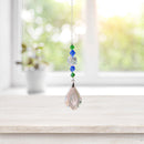 Crystal Glass Clear Chandelier Pendant Faceted Prism Part Hanging Decor (D)