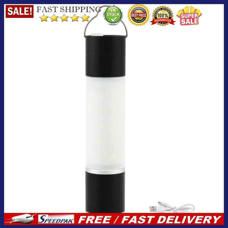 LED Zoomable Telescopic Flashlight Hanging Torch Household Emergency Night La