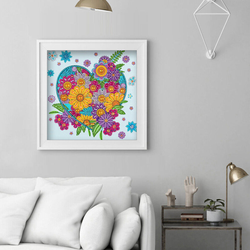 Partial Special Shape Drill Diamond Painting Heart Rhinestone Draw (UP149) Newly