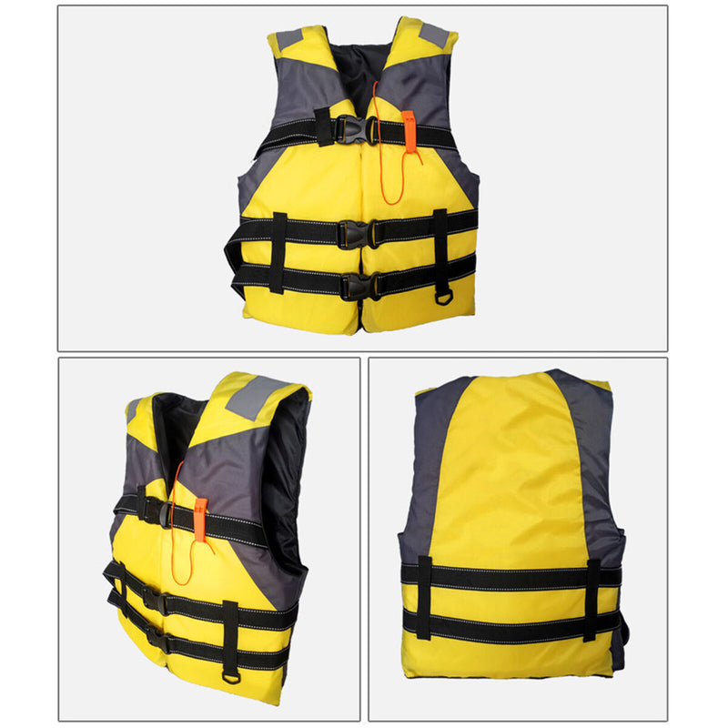Adults Floating Jacket Lightweight Life Vest for Fishing Swimming (Yellow) Newly