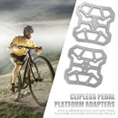 2pcs Bicycle Clipless Pedal Platform Adapters for SPD KEO Pedals (Ti Color)