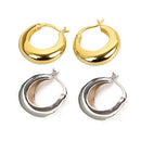 2 Pairs Women Classic Hoop Chunky Circl Hoops Earring Accessories Jewelry