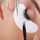 Stainless Steel Tweezers Precision Curved Pointed Tip for Eyelash (Black)