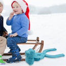 Dinosaur Snowball Maker Clip Outdoor Winter Snow Sand Mold Fun Toys (Blue)