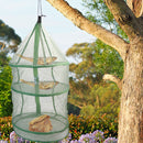 Foldable Drying Net Green Rack Net Dryer with Zipper for Fish Fruit Vegetable