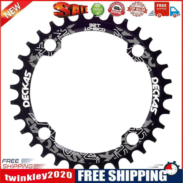 32T Bicycle Positive Negative Tooth Disc Single-disk Cycling Parts (Black)