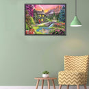 Woods Hut Deer Oil Paint By Numbers DIY Canvas Wall Art Picture Craft Home Decor