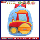Kids Fluffy Fashion Engineering Vehicle Backpack Girl Small Zipper School Bag