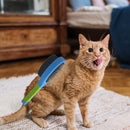 Dog Hair Brush Plastic Handle Double Faced Pet Cat Puppy Comb Massage Bath Brush