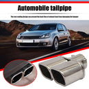 Universal Dual Exhaust Tail Pipe Muffler Tip 2.5 inch Inlet Bolt-on Square