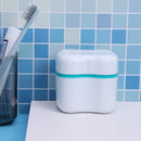 Denture Box Bathroom Travel Denture Cup False Tooth Cleaning Container (D) Newly