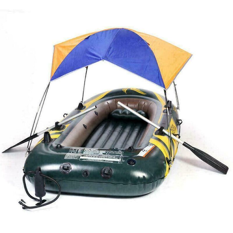 Inflatable Boat Kayak Canopy Awning Sun Shade Shelter Foldable Tent Z9R8 A3J4