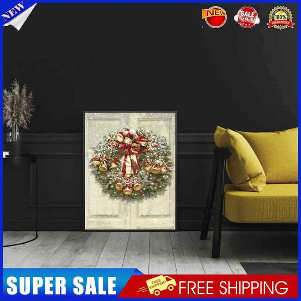 #A 5D DIY Diamond Drawing Kits Full Round Drill Garland Christmas Door Wall Deco