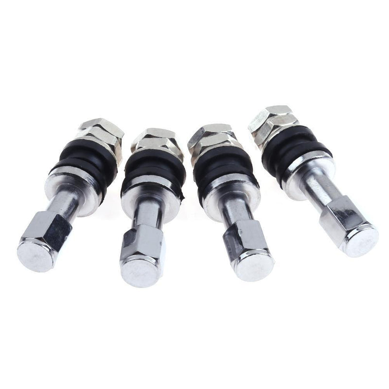 4pcs Car Auto Stainless Steel Clamp-in Tubeless Tyre Tire Wheel Valves Newly