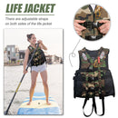 Camouflage Drifting Life Jacket Water Sport Safety Buoyancy Life Vest (M) Newly