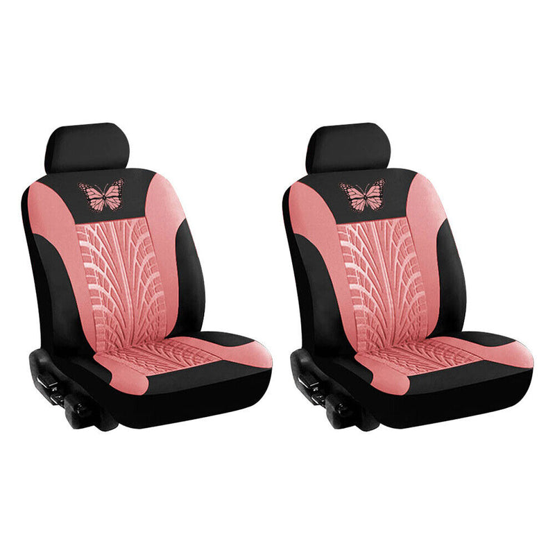 Butterfly Pattern Car Seat Cover Set Non Brief Front Bucket Seat Cover Protector