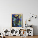 DIY Full Drill Round Shape Multicolor Cat Rhinestone Diamond Drawing for Home