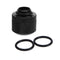 14mm G1/4 Acrylic Hard Tube Hand Twist 3 Laps for PC Computer (Black) Newly