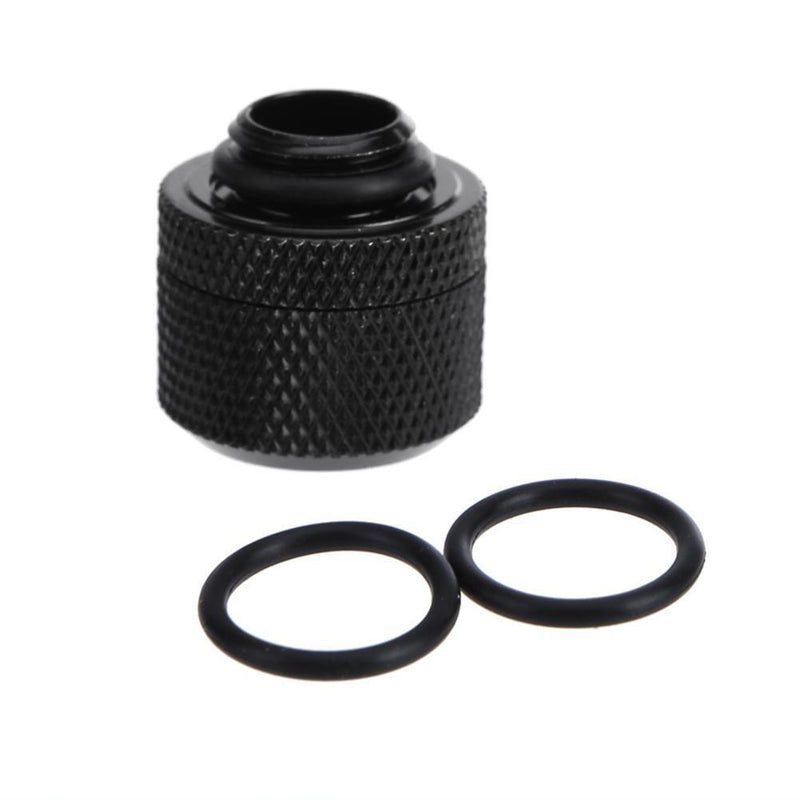 14mm G1/4 Acrylic Hard Tube Hand Twist 3 Laps for PC Computer (Black) Newly
