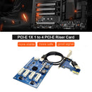 4 Port USB 3.0 PCI-e X1 Expansion Card PCI Express PCIe Hub Riser (Adapter)