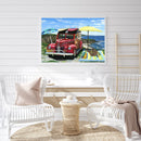 5D DIY Diamond Painting Full Round Drill Beach Car Decor Rhinestone Art Crafts
