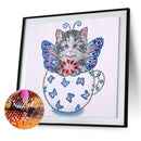 DIY Mosaic Cat Animal Part Drill Special Shape Diamond Painting Kit (YX037)