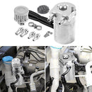 Baffled Auto Oil Catch Can Tank with Air Filter Hose Cleaner Fuel Trap Container