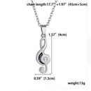 2Pcs/1Pc Lovers Women Men Gift Jewelry Musical Note Couple Necklace Moon Pendant
