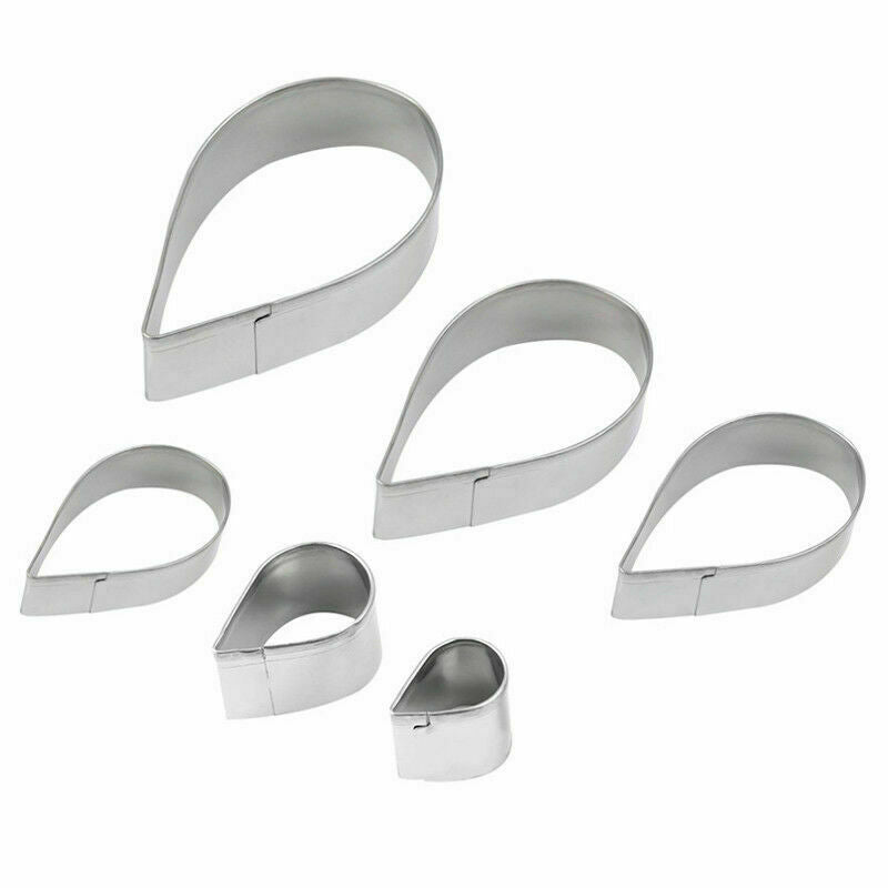 6pcs/set Cake Rose Petal Mold Decorating Fondant Sugarcraft F6X2 Cutters A8W0