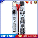 VER012 Max PCI-E Riser PCI Express 1x 16x Adapter PC Extension Cable (Red)