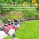 Japanese Style Pet Dog Cat Harness Vest Outdoor Walking Leash Set (Red S) Newly