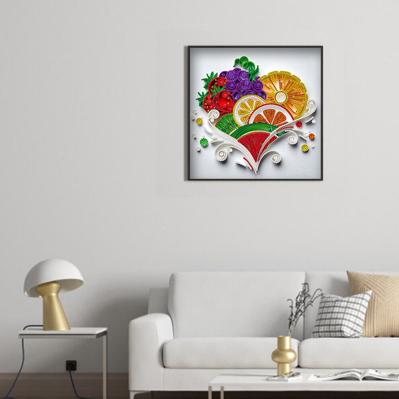 DIY Fruit Love Drawing Part Special Shape Diamond Mosaic Painting Kit Room Decor