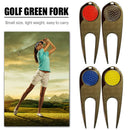 Magnetic Golf Divot Repair Tool Pitch Groove Cleaner Pitchfork Color Random