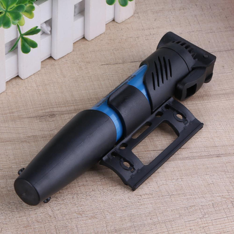 Portable Folding Bicycle Air Pump Inflator for Presta Schrader Valve Blue Newly