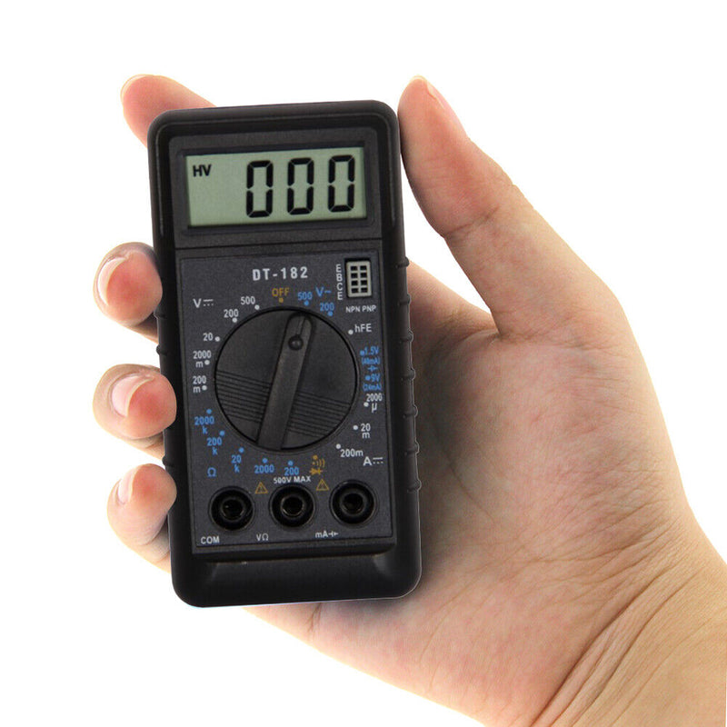 Mini DMM Digital Multi Meter OHM Test Voltmeter Ammeter with Buzzer (Blue)