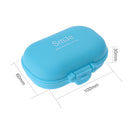 4 Grids Travel Portable Pill Box Jewelry Storage Holder Container(Blue)