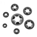260Pcs/Box Star Nut Metal Starlock Push-on Locking Washer Fastener Kit M3-M12