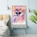 Full Embroidery Printed Pink Owl DIY Cross Stitch Kits 11CT Needlework Set Decor