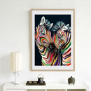 Colorful Zebras 5D Full Round Diamond Painting Embroidery DIY Craft