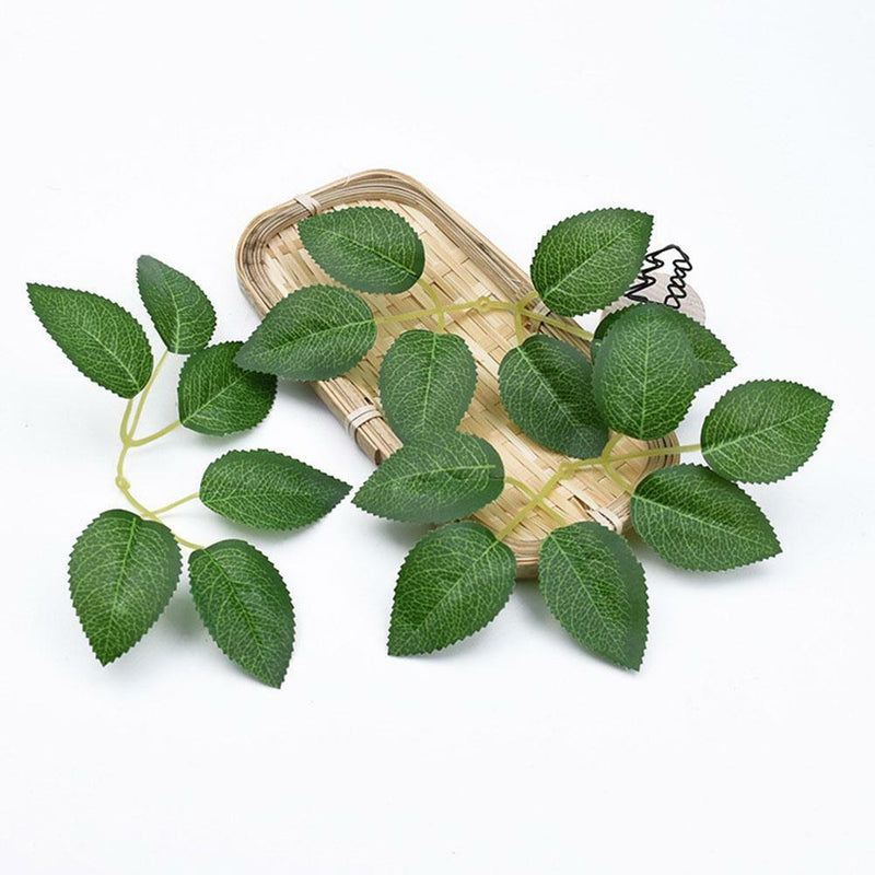 DIY Silk Roses Leaf Gift Weddings Decoratives Flowers Wreath Artificial Leaves