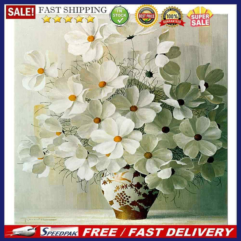 Cross Stitch Kit 11CT Stamped Flowers Needlework Embroidery Handmade Wall Dec