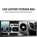 Car Vent Trash Box Auto Mobile Phone Holder PU Leather Storage Bag Organizer