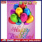 40x50cm Oil Paint By Numbers Birthday Balloon Frameless Picture DIY Painting