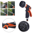 Garden Lawn Hose Nozzle Head Water Sprayer Red - 8 SPRAY PATTERNS~