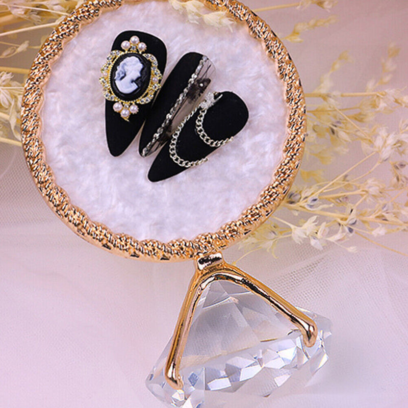 DIY Nail Tips Color Palette Acrylic Display Board Gel Pallet (Pink Round) Newly