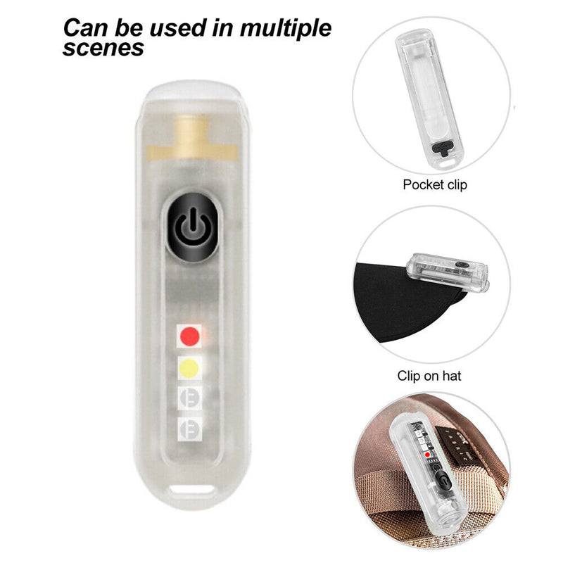 Mini LED EDC Flashlight Fishing Camping Emergency Keychain Light (Luminous)