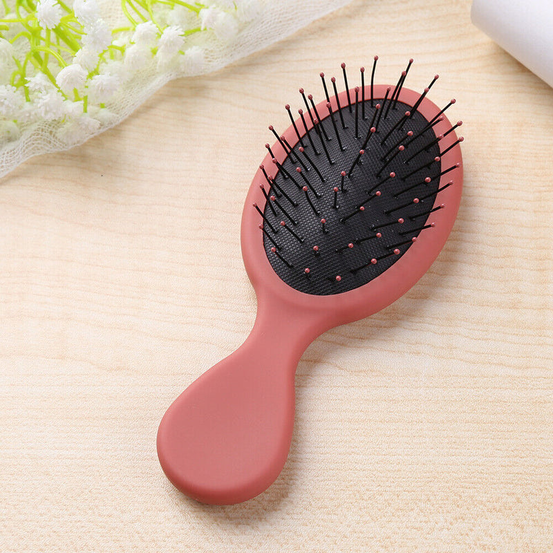 Portable Hair Comb Brush Anti-Static Air Cushion Massager Hairbrush (Pink)