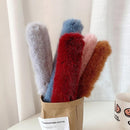 Ring Pop Circle Plush Hair Scrunchies Faux Rabbit Fur Hair Ropes Hair Bands