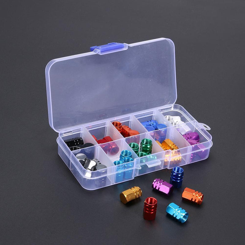 40pcs Aluminum Alloy Car Wheel Tyre Schrader Valve Stem Caps Covers (A) Newly