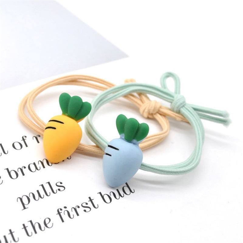 Women Hair Accessories Simple Korean High Elastic Hair Rope Carrot Cute